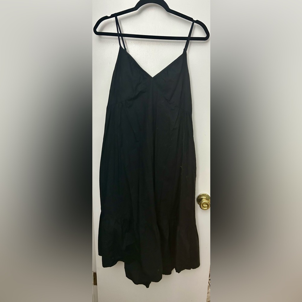 Cotton sleeveless high low dress